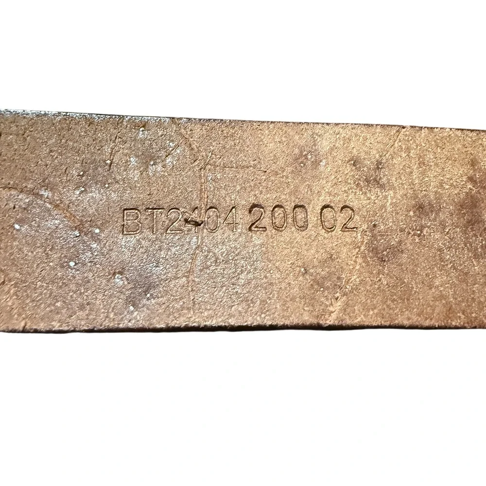 Fossil Womens Brown Leather Studded Turquoise Western Belt BT2404 Medium - Picture 8 of 11